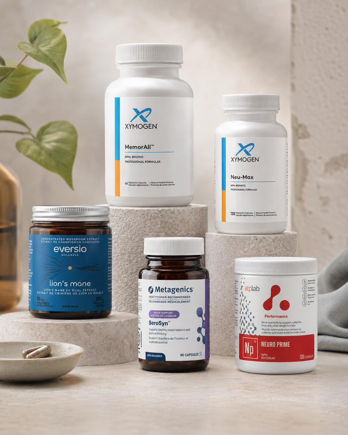 Xmogen MemorAll, Xmogen Neu-Max, Metagenics SeroSyn, and atplab Performance Neuro Prime - Optimum Mind & Movement Collective