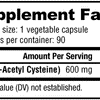 NutraBio NAC (N-Acetyl-Cysteine) 90 Capsules