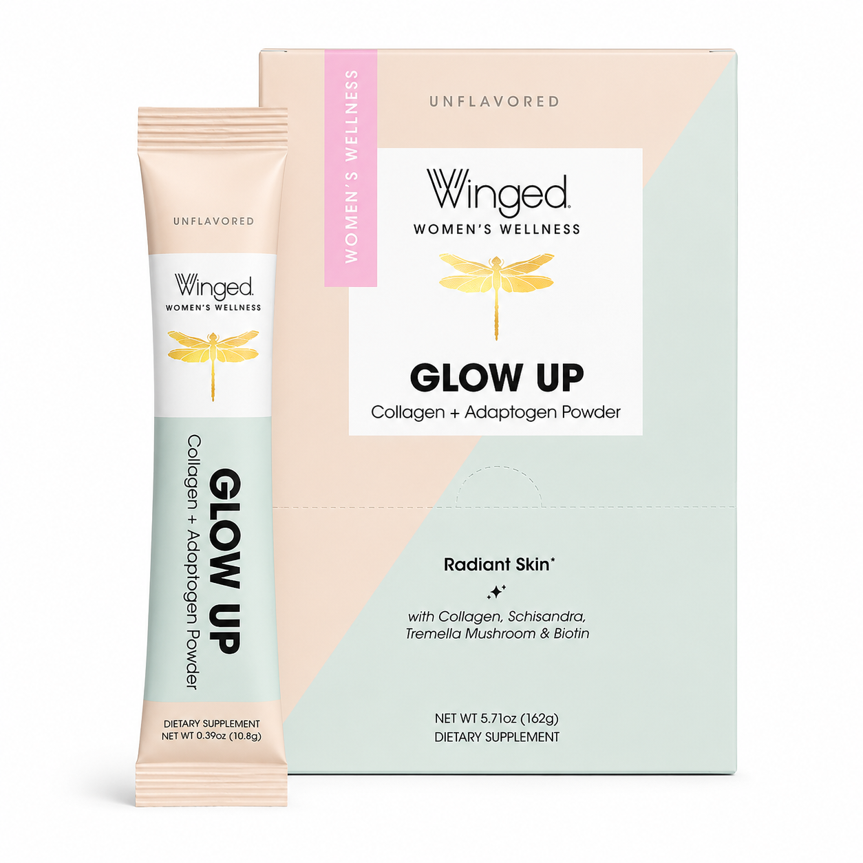 Glow Up Collagen & Adaptogen Powder - Travel Packs (Unflavored)